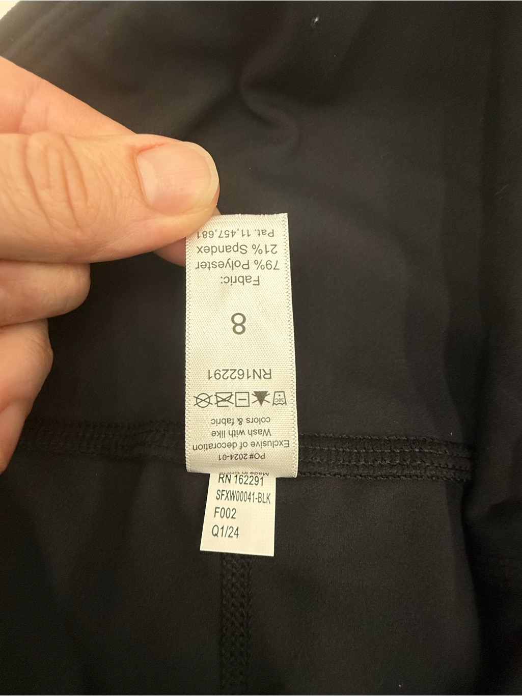 Nwt Sweetflexx Full Length No Pocket Resistance Leggings Black Size 8 — image 6 of 8